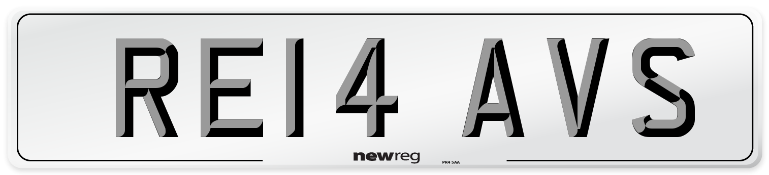 RE14 AVS Number Plate from New Reg